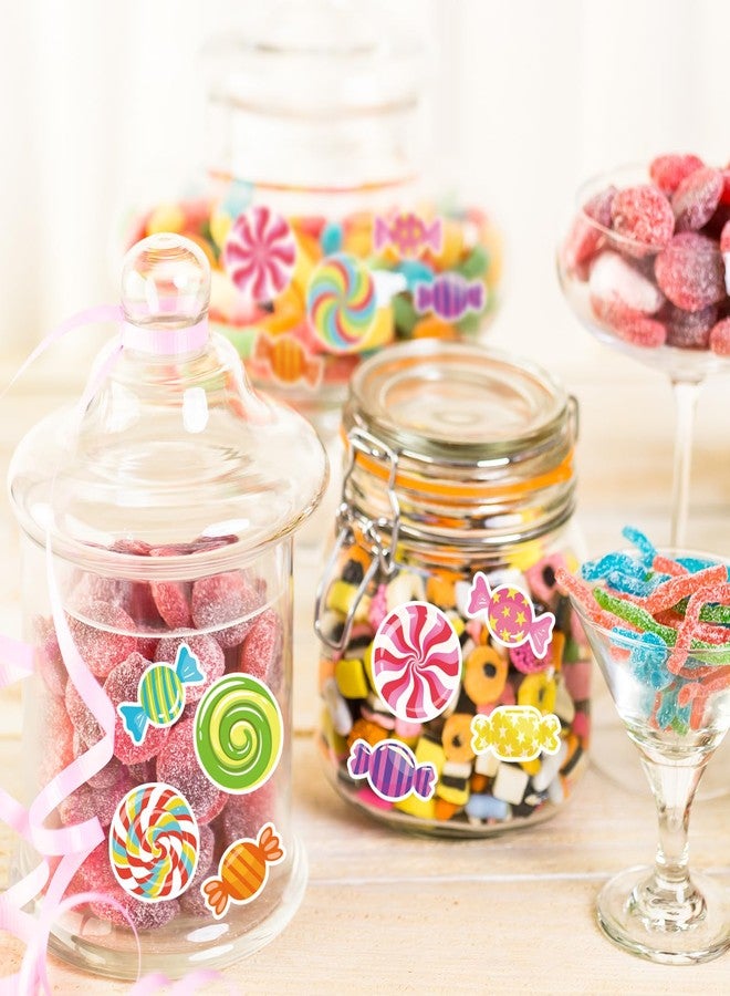 وولاين ملصقات حلوى من والين، 1400 قطعة، ملصقات ملونة بتصميم أرض الحلوى، 16 تصميمًا، ملصقات تحفيزية بنكهة النعناع الحلو، ملصقات مكافآت للمعلمين، لتزيين المنزل والفصل الدراسي وبطاقات المعايدة وسجلات القصاصات، 1.5 بوصة - Image 4